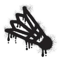 shuttle graffiti met zwart verstuiven verf vector