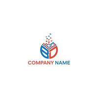 tech bd brief logo. eigendom en bouw bd logo ontwerp voor bedrijf zakelijke teken met creatief modern modieus vector