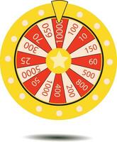 wiel van fortuin loterij geluk illustratie casino gokken. winnen de roulette van geluk. vrije tijd gokken. vector