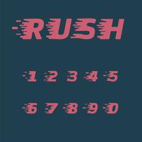 &#39;Rush&#39; tekenset, vectorillustratie vector