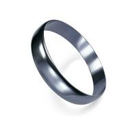 realistisch ring van wit goud of zilver. 3d geven van platina ring. vector illustratie