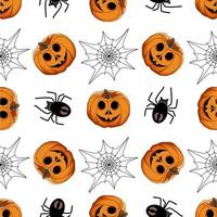 illustratie op thema groot gekleurd patroon halloween vector