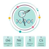 genetica dna biochemie vector illustratie grafisch icoon