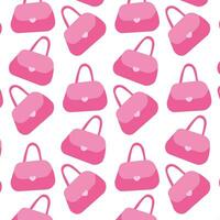 handtas schoonheidsmiddelen dingen vrouw roze hart pop vector