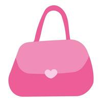 handtas schoonheidsmiddelen dingen vrouw roze hart pop vector