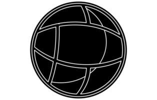 volleybal vlak icoon silhouet vector, volleybal bal tekenfilm vector silhouet.