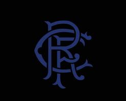 Glasgow rangers logo club symbool Schotland liga Amerikaans voetbal abstract ontwerp vector illustratie met zwart achtergrond