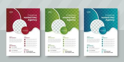 creatief modern bedrijf folder, brochure ontwerp sjabloon, jaar- rapport, zakelijke folder, poster, banier, en brochure sjabloon in een a4 bladzijde vector