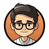 geek jongen vector illustratie