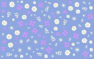 een blauw en wit bloemen patroon Aan een licht blauw achtergrond vector