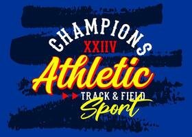 kampioenen atletisch sport- lettertype wijnoogst middelbare school, typografie, voor t-shirt, affiches, etiketten, enz. vector