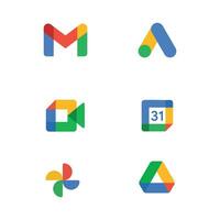 google pictogrammen instellen vector