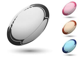 realistisch sport- bal voor spelen rugby. team sport. actief levensstijl. geïsoleerd kleur vector Aan wit achtergrond