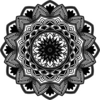 zwarte mandala voor ontwerp, mandala cirkelvormig patroonontwerp vector