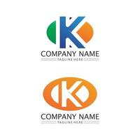 k logo ontwerp k brief lettertype concept bedrijfslogo vector en ontwerp