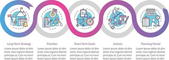 vector infographic sjabloon voor langetermijnstrategie