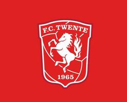 twente club logo symbool Nederland eredivisie liga Amerikaans voetbal abstract ontwerp vector illustratie met rood achtergrond