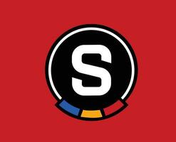 Sparta Praag logo club symbool Tsjechisch republiek liga Amerikaans voetbal abstract ontwerp vector illustratie met rood achtergrond
