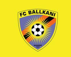 balkani club logo symbool Kosovo liga Amerikaans voetbal abstract ontwerp vector illustratie met geel achtergrond