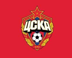 cska moscou club logo symbool Rusland liga Amerikaans voetbal abstract ontwerp vector illustratie met rood achtergrond