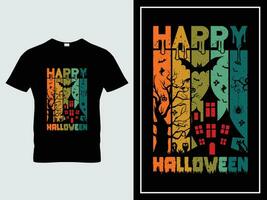 gelukkig halloween t overhemd ontwerp illustratie vector