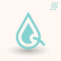 creatief water laten vallen q logo ontwerp vector