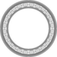 vector monochroom zwart ronde Egyptische ornament. eindeloos cirkel, ring van oude Egypte. meetkundig Afrikaanse kader