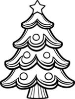 Kerstmis boom kleur boek illustratie vector