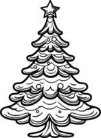 Kerstmis boom kleur boek illustratie vector