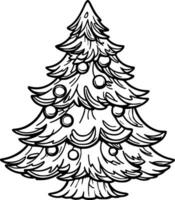 Kerstmis boom kleur boek illustratie vector