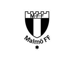 Malmö club logo symbool zwart Zweden liga Amerikaans voetbal abstract ontwerp vector illustratie