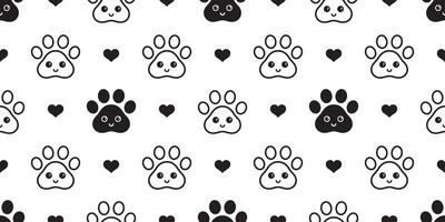 hond poot naadloos patroon voetafdruk hart vector Valentijn Frans bulldog glimlach gezicht tekenfilm sjaal geïsoleerd herhaling behang tegel achtergrond illustratie tekening ontwerp