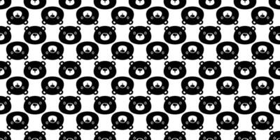 beer naadloos patroon polair beer vector hoofd sjaal geïsoleerd tekenfilm herhaling achtergrond tegel behang illustratie tekening ontwerp