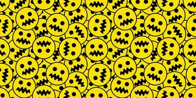 smiley emoji naadloos patroon vector icoon halloween schedel geest sjaal geïsoleerd herhaling behang tegel achtergrond tekenfilm illustratie ontwerp