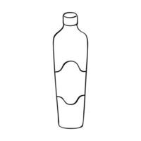 hand- getrokken likeur fles illustratie. alcohol drinken clip art in tekening stijl. single element voor ontwerp vector