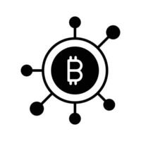 cryptogeld munt vector ontwerp, bitcoin icoon in modern stijl