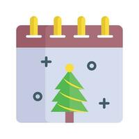 Kerstmis boom Aan kalender, Kerstmis kalender vector ontwerp