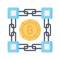 bitcoin blockchain vector ontwerp geïsoleerd Aan wit achtergrond