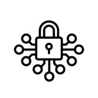 cyber veiligheid icoon, vector illustratie sleutelgat icoon. encryptie documenten