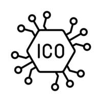 bitcoin ico vector ontwerp geïsoleerd Aan wit achtergrond