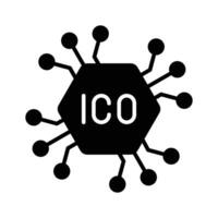 bitcoin ico vector ontwerp geïsoleerd Aan wit achtergrond