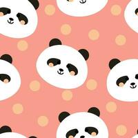 naadloos schattig panda patroon voor kleding stof afdrukken, textiel, geschenk omhulsel papier. kleurrijk vector voor kinderen, vlak stijl