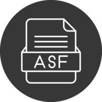 asf het dossier formaat vector icoon