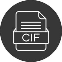 cif het dossier formaat vector icoon