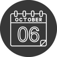 6 oktober vector icoon