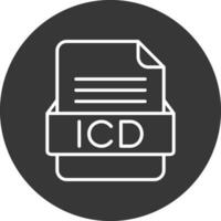 icd het dossier formaat vector icoon