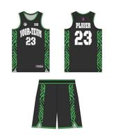 basketbal Jersey sjabloon ontwerp, basketbal uniform mockup ontwerp, vector sublimatie sport- kleding ontwerp, Jersey basketbal ideeën.