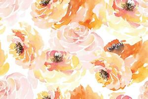 roos naadloos patroon met waterverf pastel kleur background.designed voor kleding stof luxueus en behang, wijnoogst stijl.hand getrokken bloemen patroon.roos tuin.roze bloem boeket. vector