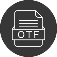 otf het dossier formaat vector icoon