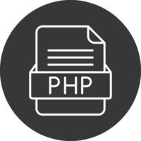 php het dossier formaat vector icoon